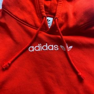 Red Adidas hoody in perfect condition
